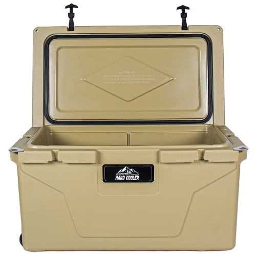 50 Quart Insulated Cooler, Hard Ice Chest, 6-Day Ice Retention for Beach, Camping, Picnic, Fishing, Boat, BBQ, Outdoor Portable Drink & Beverage Cooler