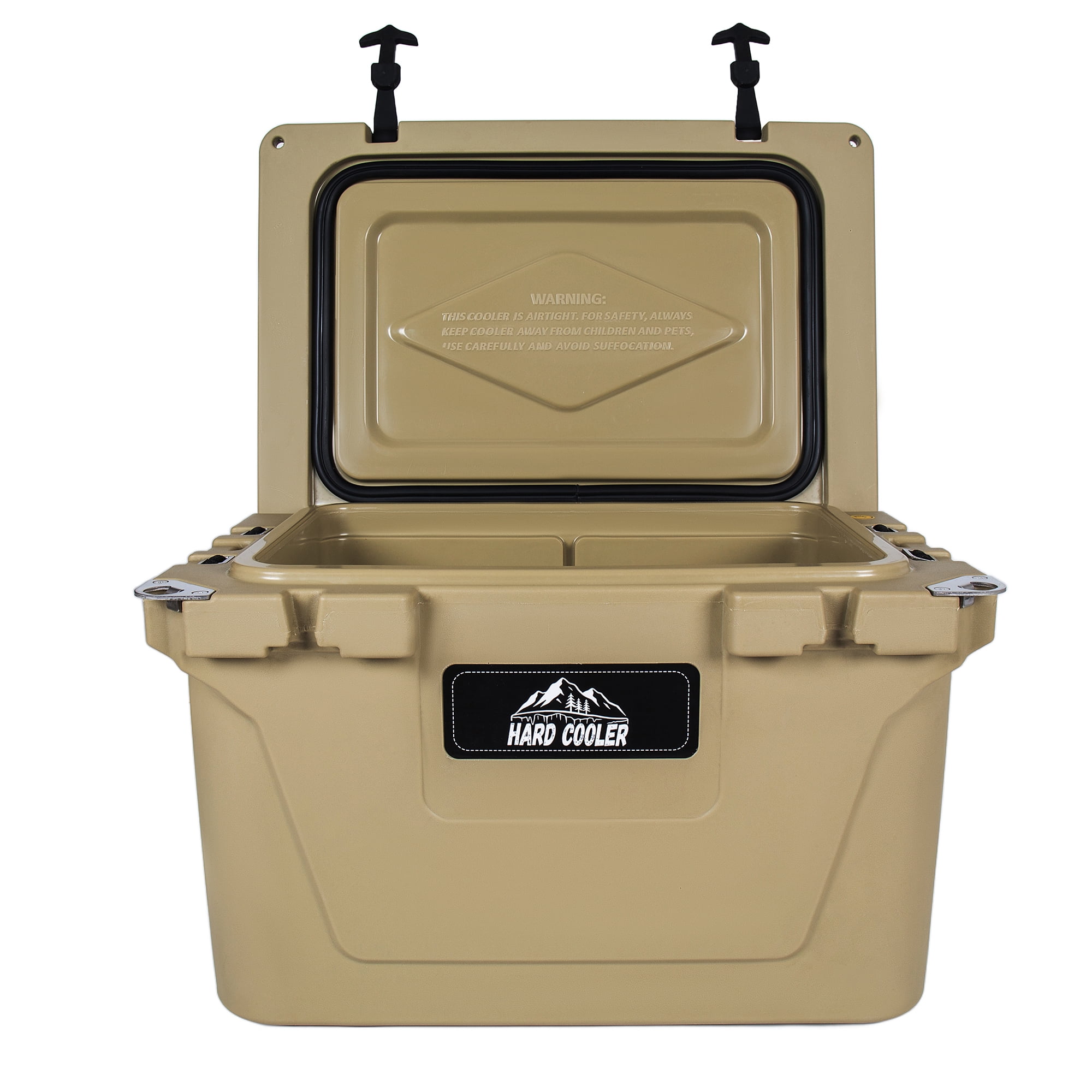 50 Quart Khaki Cooler, Ultra-Light Insulated Ice Chest – Heavy-Duty Hard Shell Cooler with 6-Day Ice Retention for Camping, Tailgating, Job Site & Outdoor Adventures