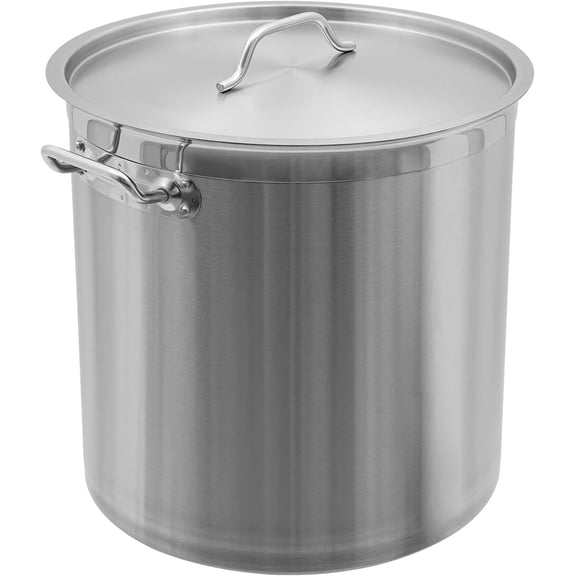 50 Quart Stainless Steel Stockpot with Lid & Draining Bucket, Large Stock Pot for Boiling Cooking Soup Stew Canning, Commercial Grade & Dishwasher Safe, Heavy Duty Restaurant Kitchen Big Pots, Silver