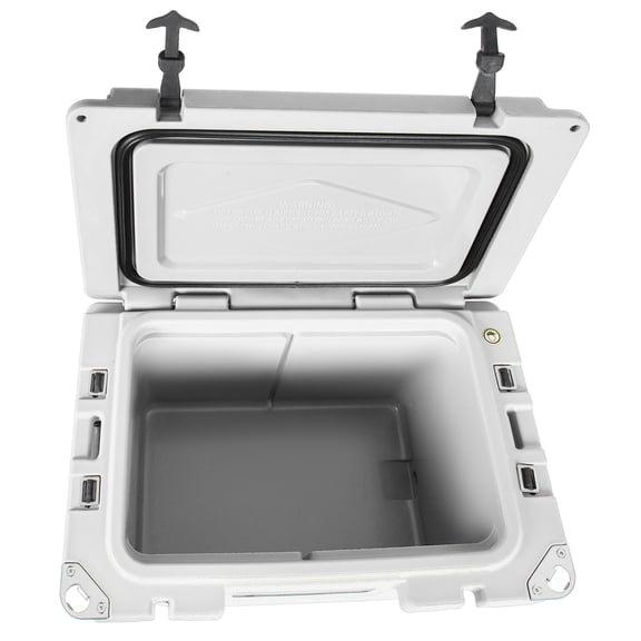 50 Quart White Cooler, Ultra-light Insulated Ice Chest Heavy-duty Hard Sh