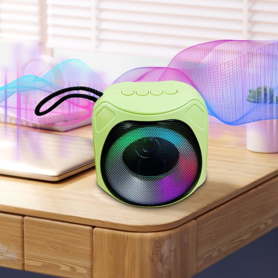 Qwtwty Speakers Wireless Bluetooth Speaker - Colorful LED Lights - True Wireless Stereo Powerful Subwooferfor Travel Beach - Great Gift for All