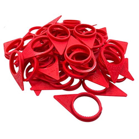 50 - Red 33mm Loose Lug Nut Indicator Wheel Nut Check Indicators