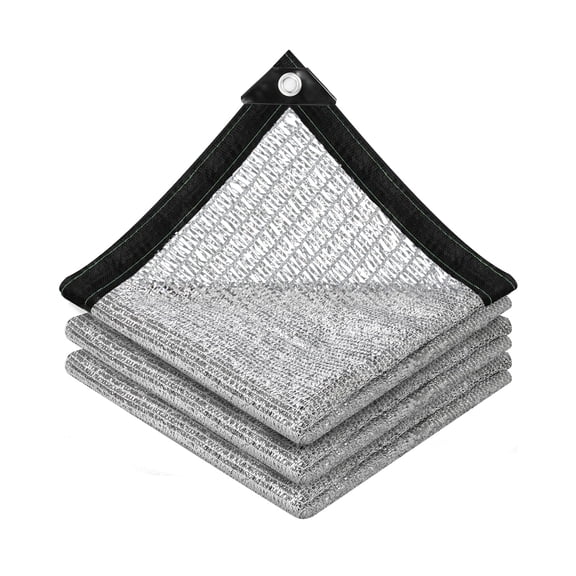 50% Reflective Aluminet Shade Cloth with Grommets, Breathable Aluminum Shade Mesh for Light Cooling & Sun Protection, Outdoor Shade Cover for Patio, Pergola, Garden, RV & Car Shade(12x20FT)