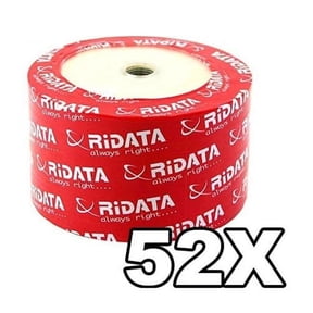 RiDATA 700MB 52X CD-R Inkjet White Hub Printable 50 Packs Disc Model R80JS52-RD-IWN50