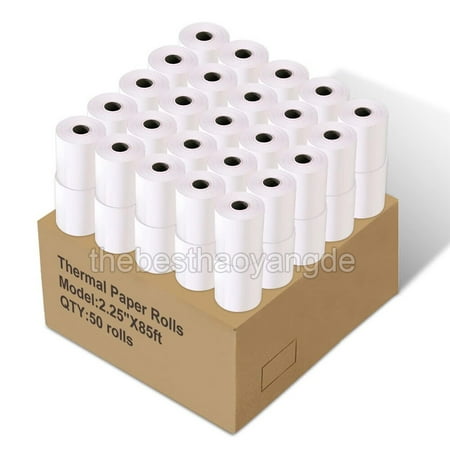 50 Rolls 2 1/4" x 85' Cash Register Credit Thermal Paper POS Receipt Papers 85FT