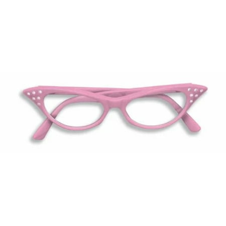 50'S Rhinestone Glasses-Pink
