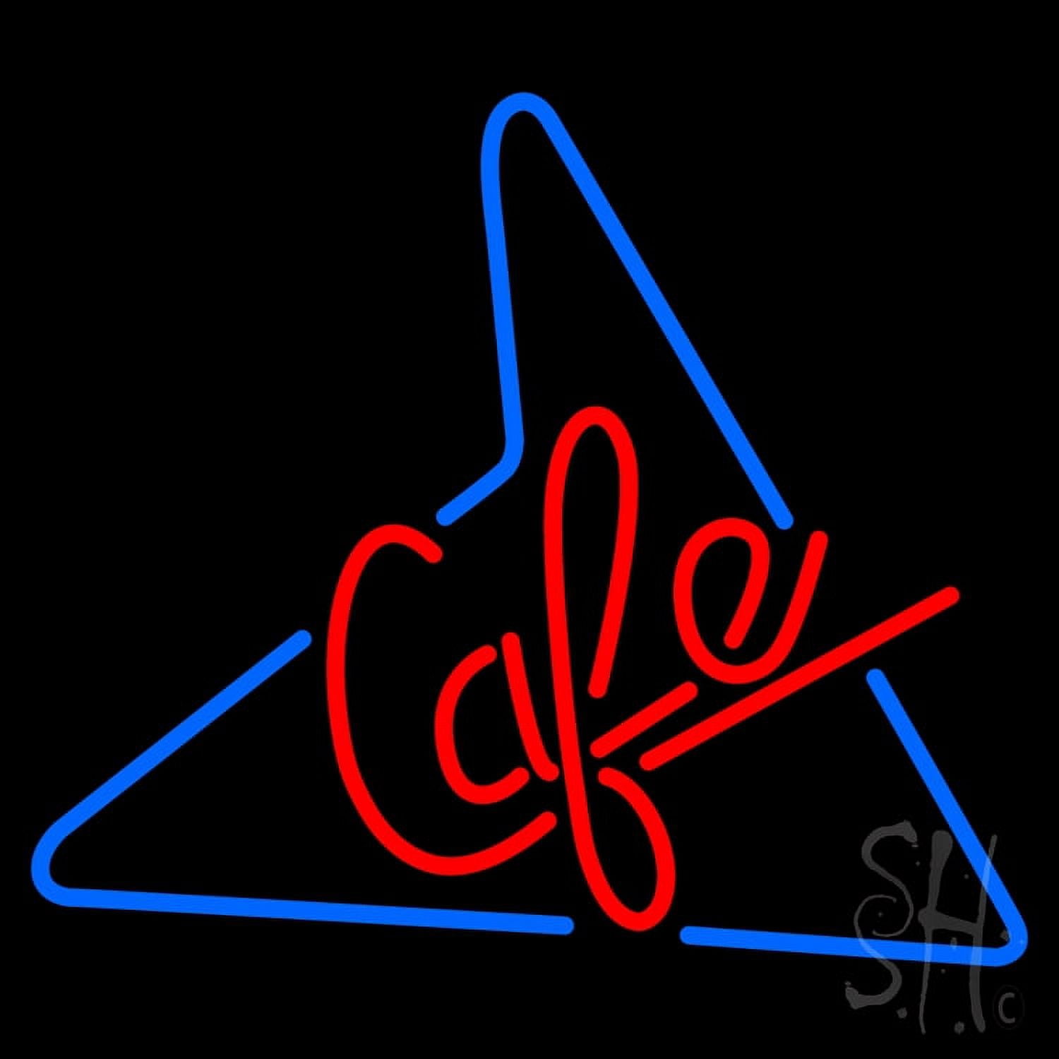 50 S Style Cafe LED Neon Sign 16 x 16 - inches, Clear Edge Cut Acrylic ...