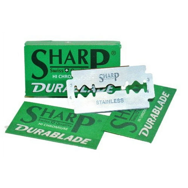 50 SHARP STAINLESS Double Edge Safety Razor Blades
