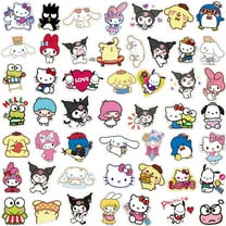 50 Sanrio Cartoon Stickers PVC Adhesive Waterproof Stickers Cute diy Hand Account Stickers Children‘s Stickers