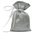 thumbnail image 1 of 50 Satin Drawstring Gift Pouch Small Wedding Party Favors Bag - 4" x 6.5" inches Baby Shower Thank You Pouches- Silver Gray, 1 of 2
