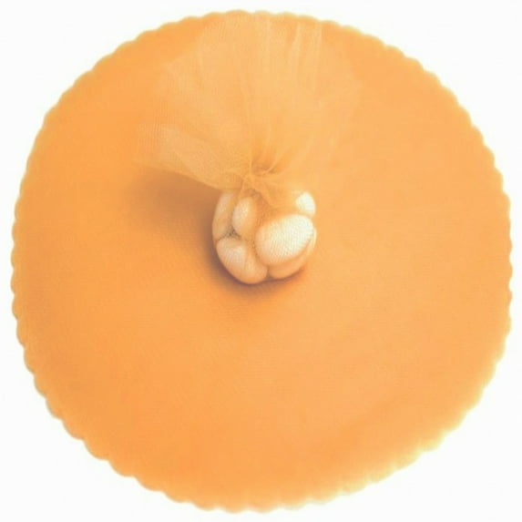 50 Scalloped Tulle Circles 9" Wedding Favor Wrap - Harvest Yellow