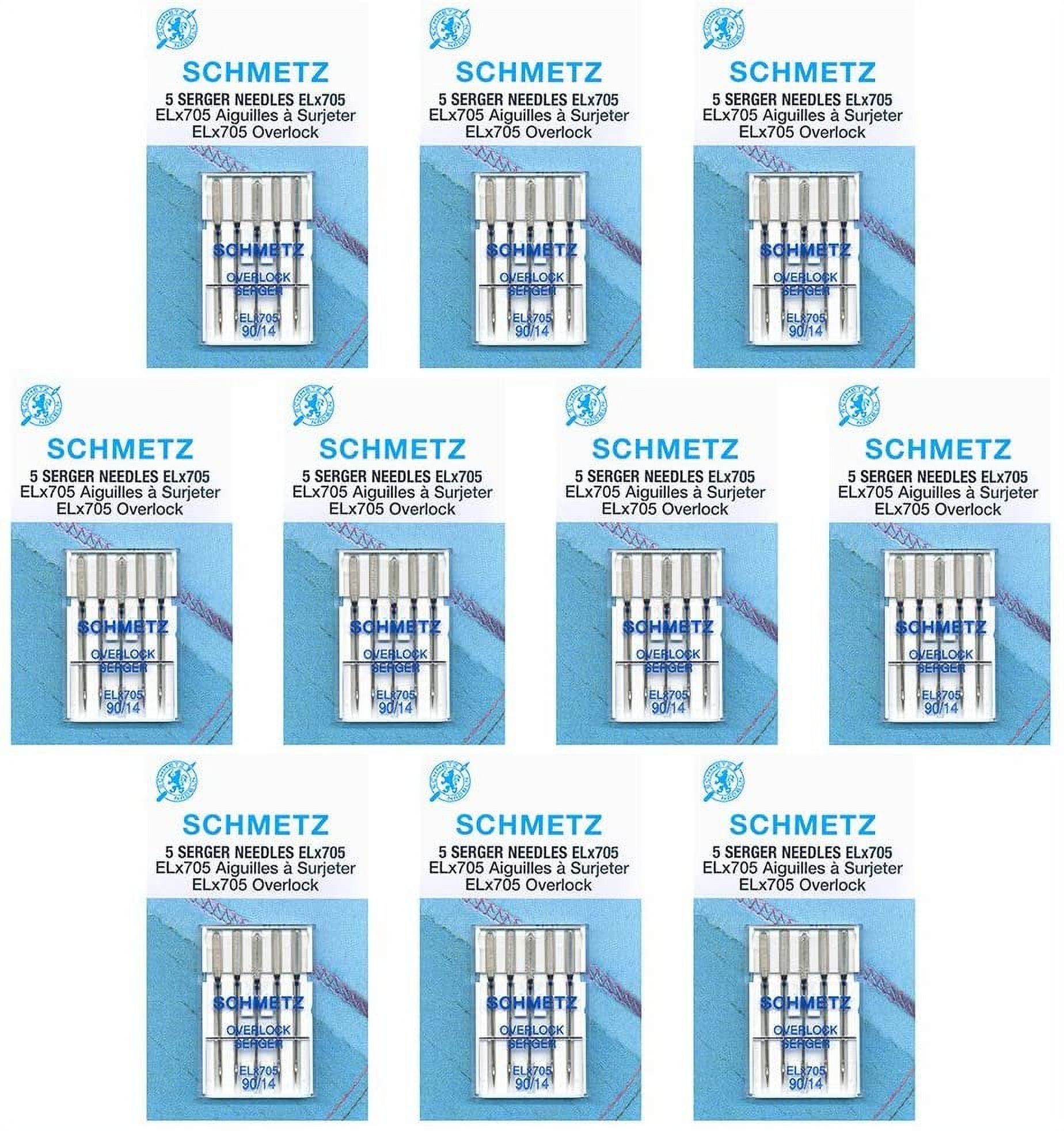 50 Schmetz ELx705 Sewing Machine Needles - size90/14 - Box of 10 cards