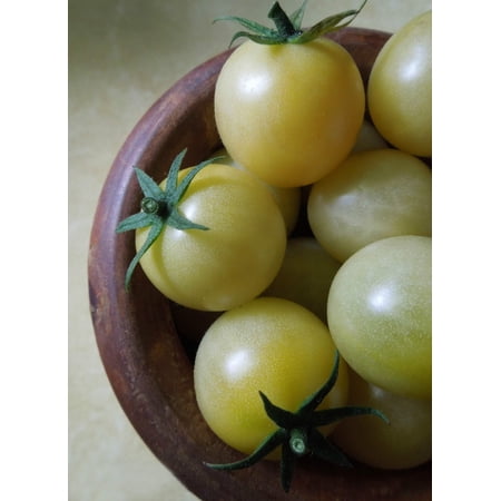 50 Seeds Organic SNOW WHITE Cherry TOMATO White Skin Lycopersicon Fruit Vegetable Seeds