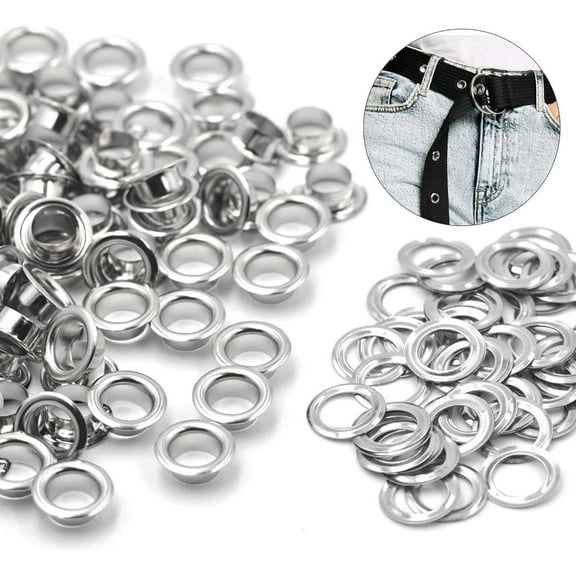 50 Set 40mm Grommet Eyelets Kit,Metal Eyelets with Washers Grommet,Eyelets Grommets with Aluminium Washers for Clothing Decoration, Leather Work, Art and Craft, DIY Projects (1 Inch Inside Diameter)