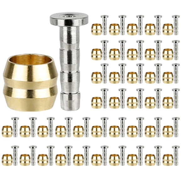 50 Set Bicycles Brake Inserts Bikes Brake Head Oil Needle, Brake and Connecting Insert for Brake Hose