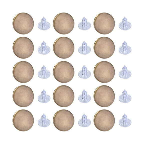 50 Set Jeans Press Button Repair Buttons Reinforced Rivets Metal Base Overalls Denim