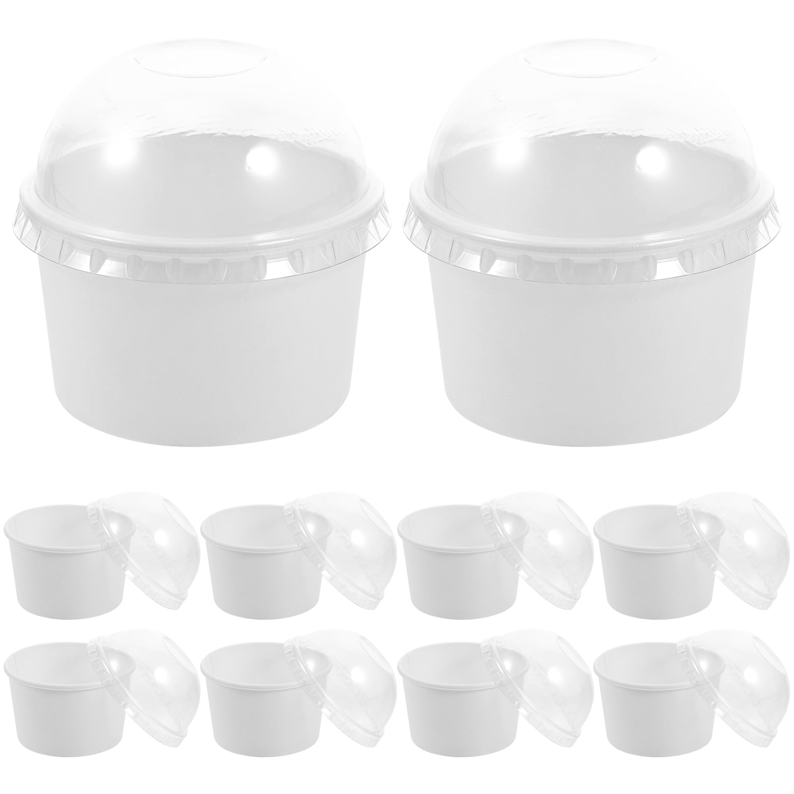50 Set Parfait Cups with Dome Lid Yogurt Container Yogurt Bowl Ice Cream Packing Box