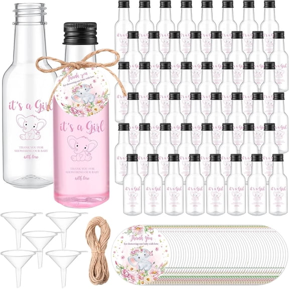 50 Sets 40th Birthday Party Favors for Guests Include 1.7 oz Mini Liquor Bottles and Thank You Cards Cheers to 40 Years Alcohol Shot Bottles with 5 Funnel for Birthday Anniversary Favors