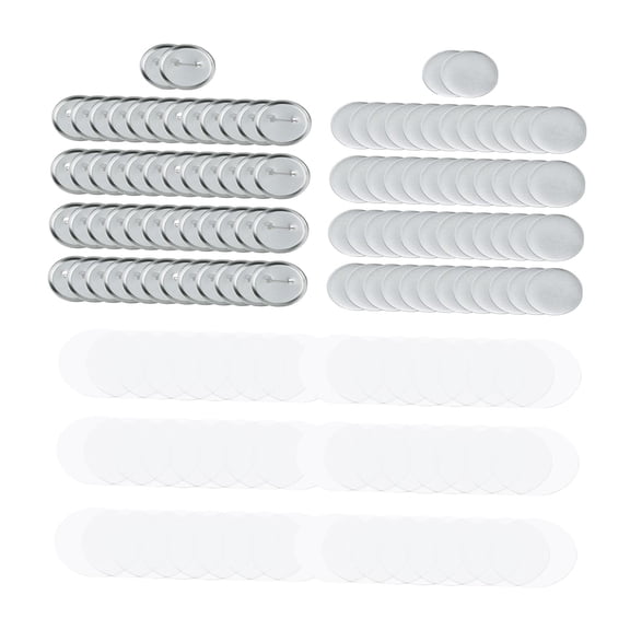 50 Sets Blank Badge Parts Button Badges Kit DIY Pin Maker Metal Design for Business Name Tags Accessories