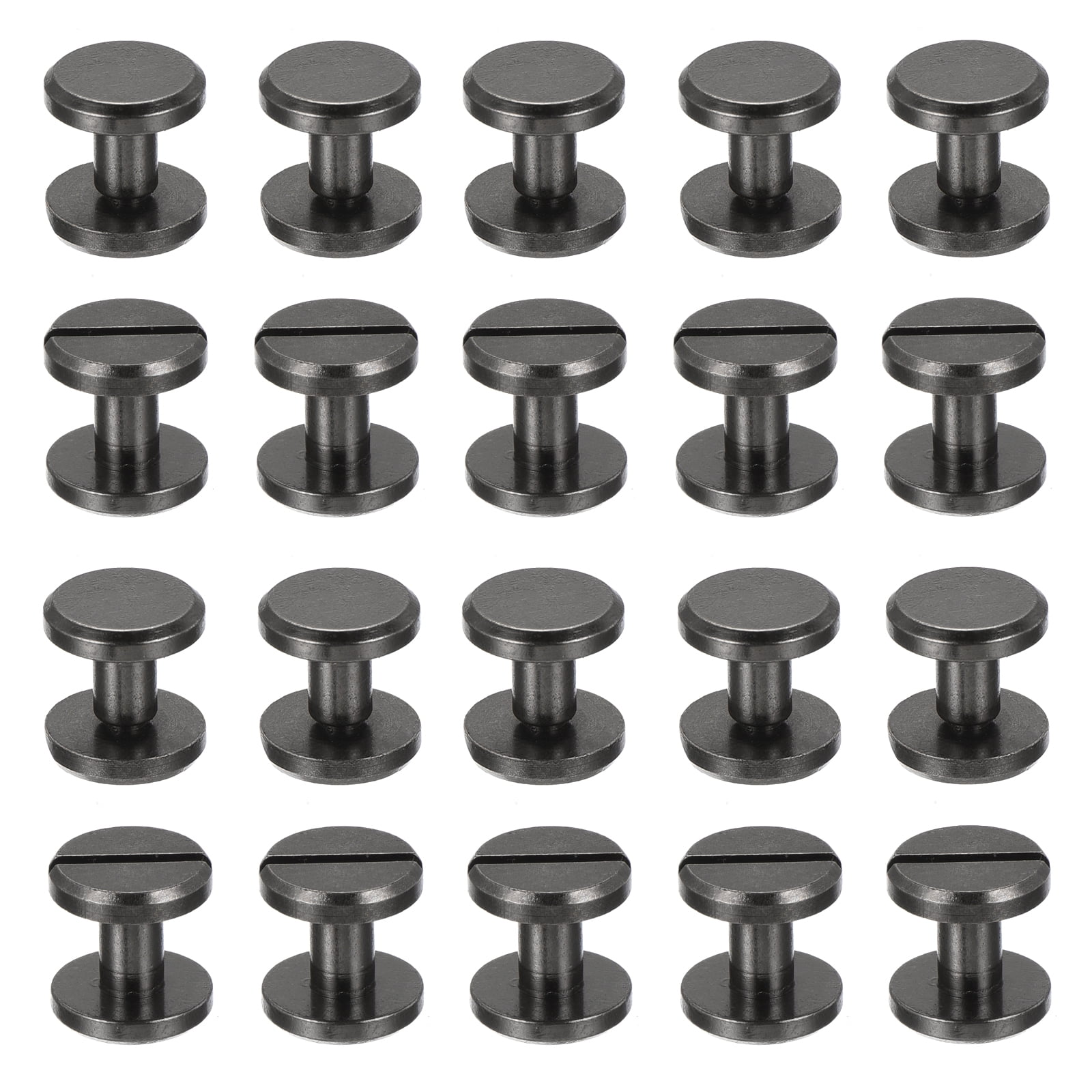 50 Sets Chicago Screws, 6mm L Brass Chicago Screw Binding Post Screw ...