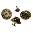 thumbnail image 1 of 50 Sets Clutch Pin Backs with Tie Tacks Blank Pins , Metal Pin Backs, Pins Keepers Backs Locking Clasp, Butterfly Clutch Badge Insignia Clutches Pin Back - brass Antique brass, 1 of 8