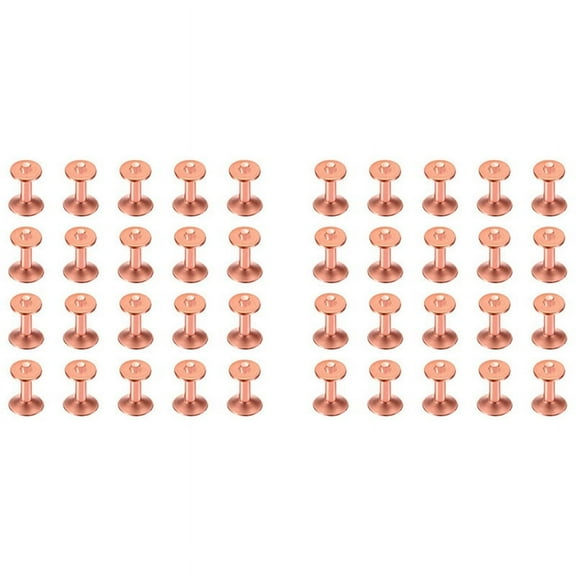 50 Sets Copper Rivet Burrs Washer,15/32 Inch Long Leather Copper Rivet Fastener, for Belts Leather DIY Craft Supplies