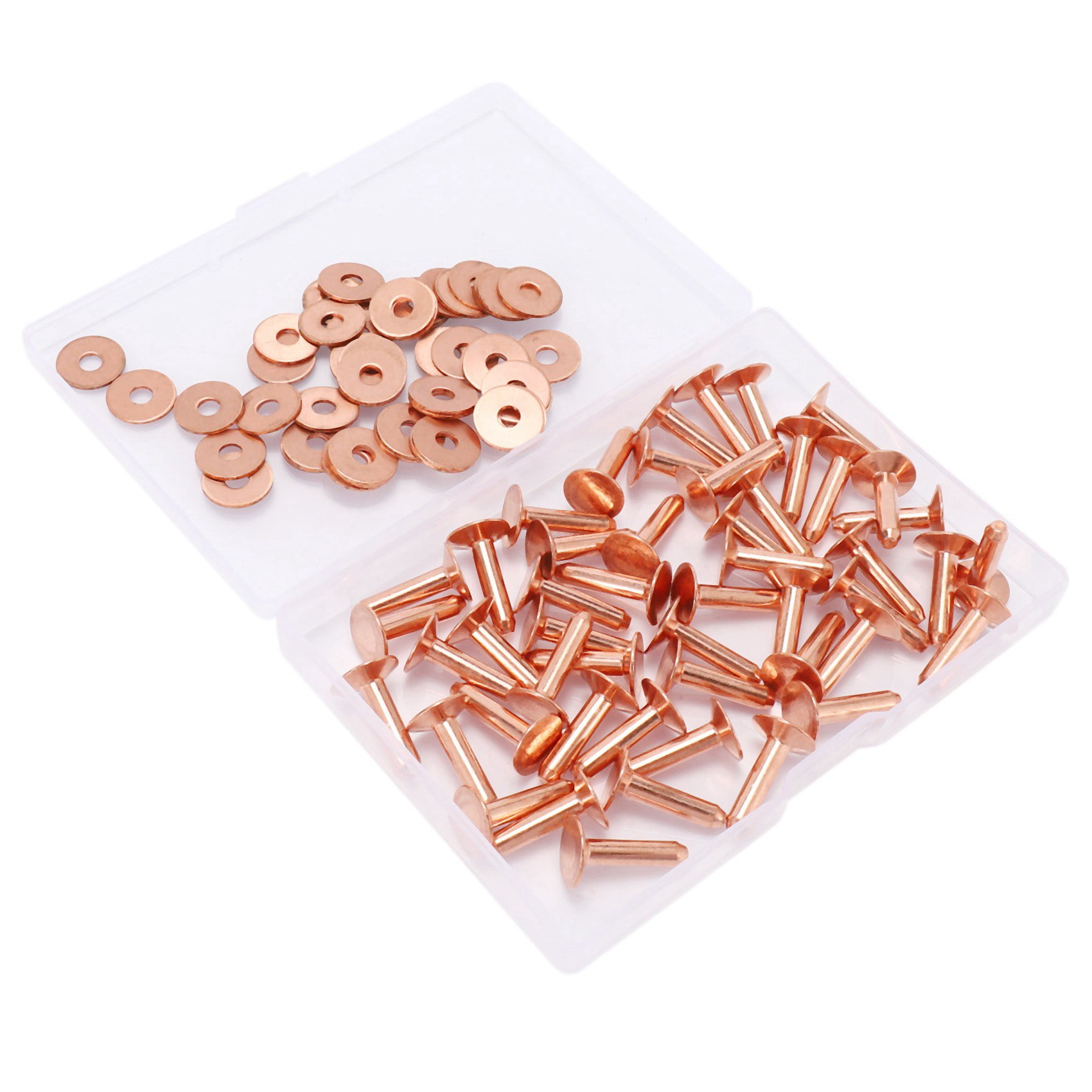 50 Sets Copper Rivets and Burrs, Copper Rivets for Leather Pure Copper  Rivet Setting Tool for Belts Wallets Collars Leather DIY Craft Supplies  (9/16 Inch, Size 12) : Arts, Crafts & Sewing 