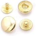 thumbnail image 1 of CRAFTME STUDIO 12 mm Gold Plating Snap Buttons S-Spring Socket Popper Fasteners for Jacket, Bag and Canvas Closures, 50 Sets VT5, 1 of 5