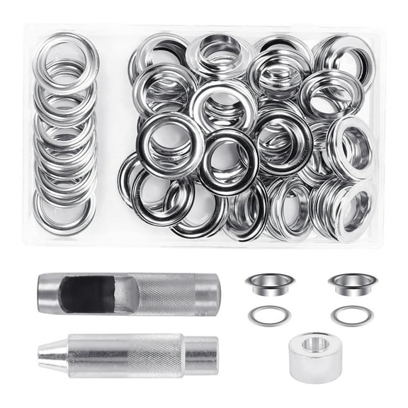 50 Sets 20mm Metal Grommets Eyelet Tool Eyelets and Grommet Set for Leather Fabric Belt Shoes Accessories