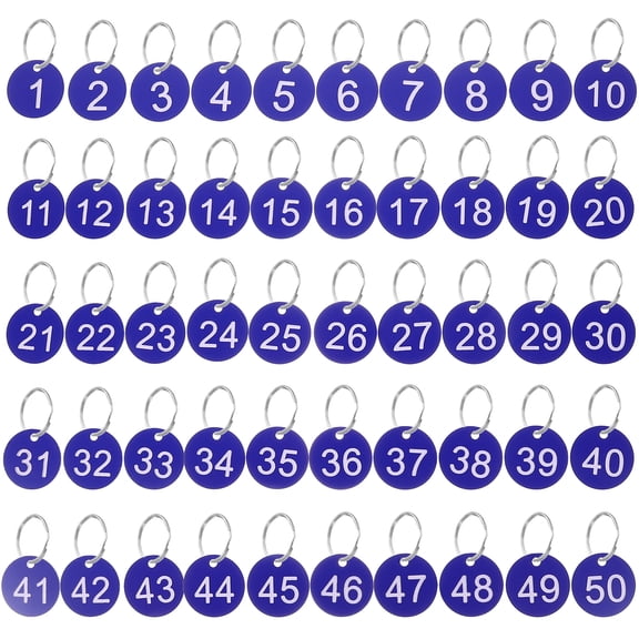 50 Sets Hanger Labels Marking Round Number Tags Plate