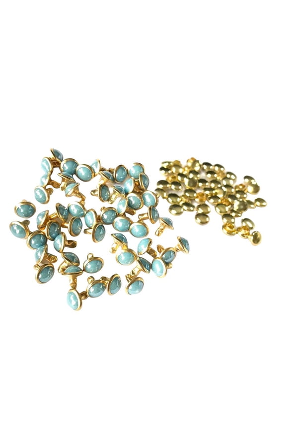 50 Sets Heavy Duty Press Stud Sewing Rivet Fasteners Leather Craft Clothing Blue