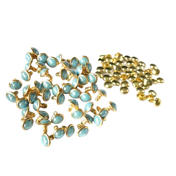 50 Sets Heavy Duty Press Stud Sewing Rivet Fasteners Leather Craft Clothing Blue