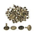 thumbnail image 1 of 50 Sets Leather Rivets Bronze Tone 10mm Double Cap Brass Rivet Studs, 1 of 5