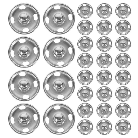 50 Sets Metal Sewing Snaps Sew- on Snap Buttons Brass Clothes Sewing Snaps Round Metal Clothes Snaps Press Button for Clothes Craft Jeans ( 15mm )