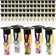 thumbnail image 1 of 2026 Graduation Party Supplies (50 Sets), DIY Clear Candy Jars with Felt Grad Caps, Perfect Table Centerpieces for Chocolates, Mints & Money Gifts, 1 of 7
