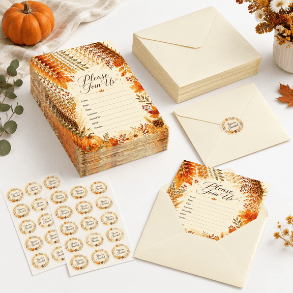 50 Sets Party Fill In Invitations With Envelopes Stickers