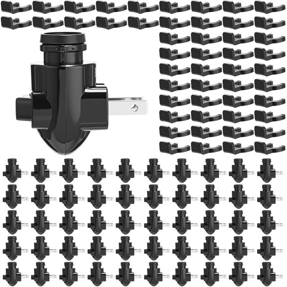 50 Sets Plug In Night Light Module with Shade Mounting Clip and Rotating Base Black Bestseling