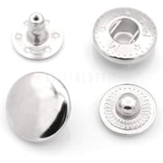 CRAFTME STUDIO 15 mm Silver Snap Buttons S-Spring Socket Popper Fasteners for Jacket, Bag and Canvas Closures, 50 Sets VT8