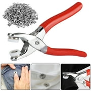 50 Sets Snap Fasteners Kit Tool, Stainless Steel Snaps No-Sew Button Fasteners Studs, Fastener Pliers Press Tool Kit Snap Button for Sewing Crafting Clothes Jackets Jeans Shirts Bags
