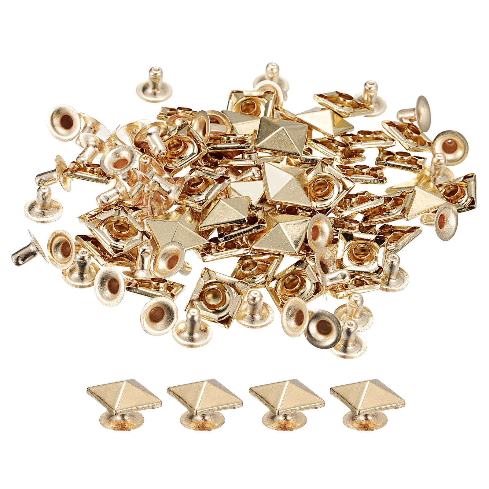 20Pcs Rose Gold Spike Rivets - 10x29mm Cone Studs For Clothing, Leather, Bags & DIY Crafts