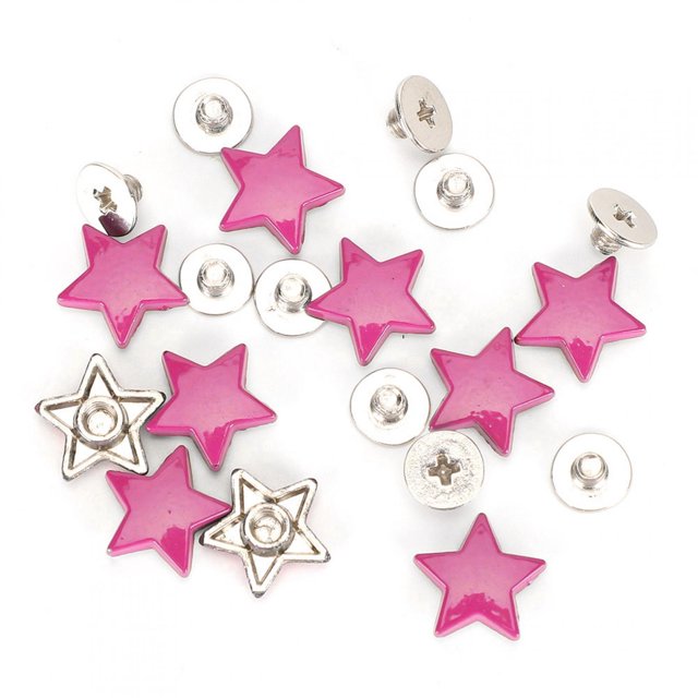 50 Sets Star Shape Rivet Screw Anti‑Rust Clothes Decoration Accessories