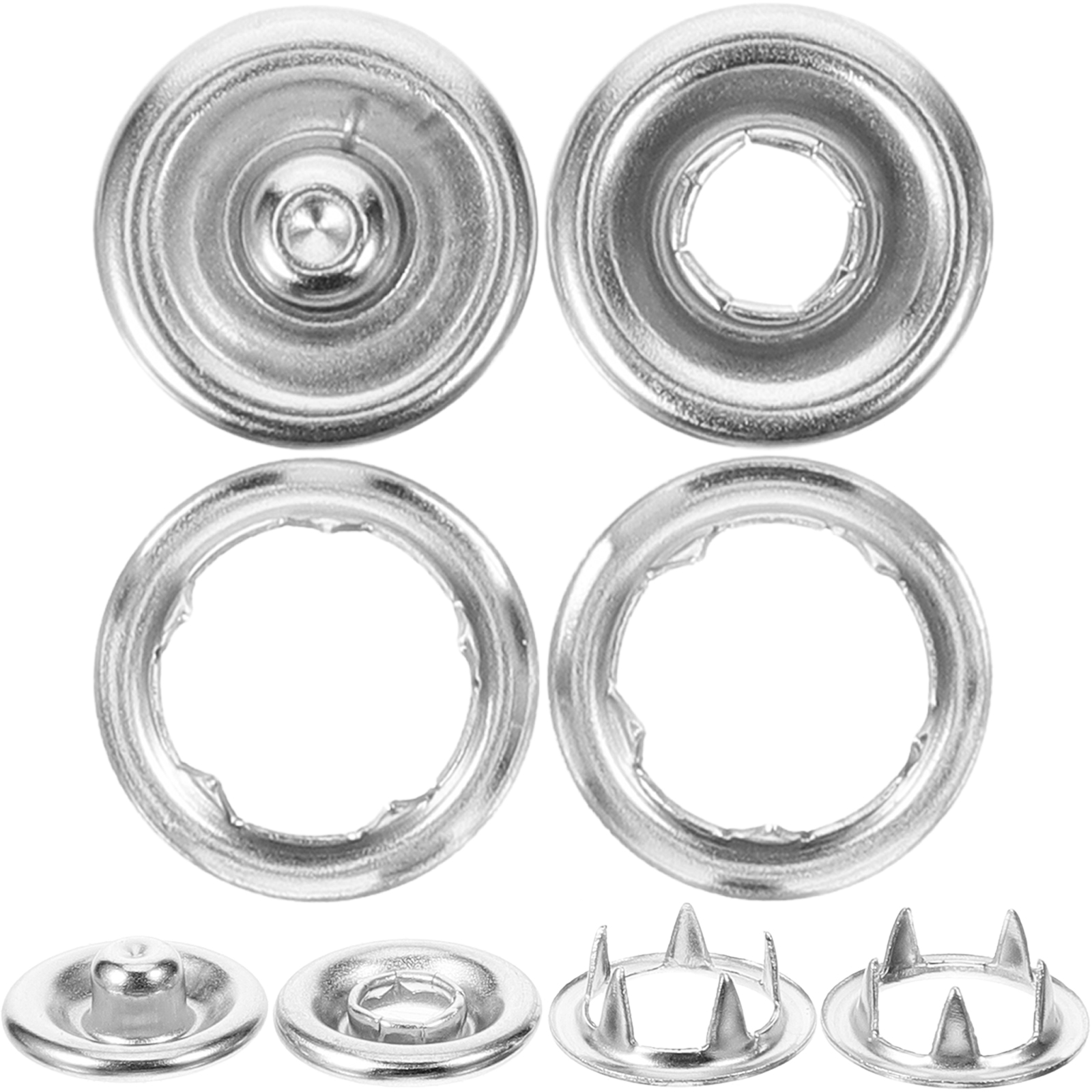 50 Sets Tools Bags Snap Fasteners Leather Material Hidden Buckle