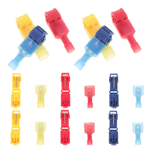 OFFIGAM 50 Sets Electrical Wire Splice Connector Kit with Quick Disconnect Terminals in Assorted Colors for Wiring