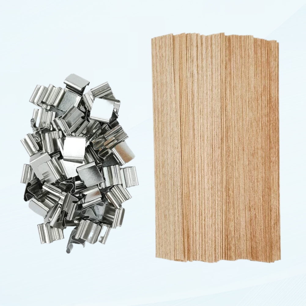 50pcs Wooden Candle Wicks Crackling Candle Wicks Kit Natural Candle Wood Wicks W