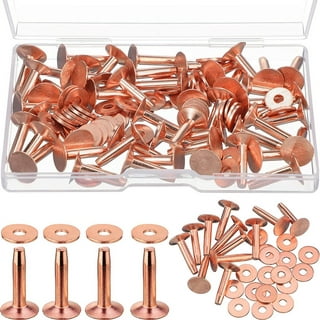 Tandy Leather 1 Pack of 50 #9 Copper Rivets & Burrs