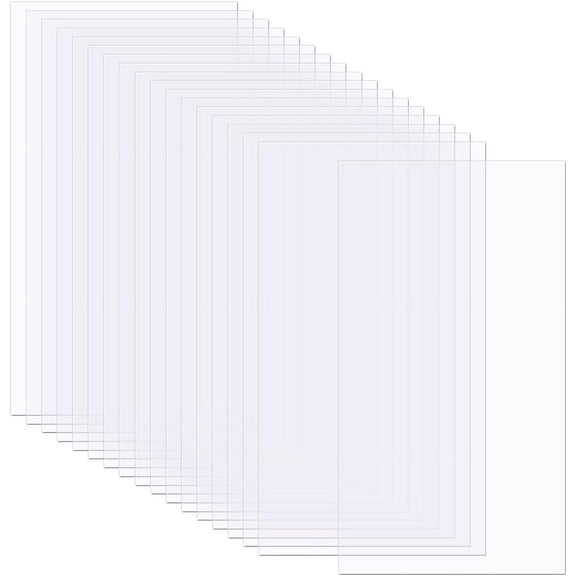 50 Sheet PET Plastic Sheets Rectangle Clear 280x216x0.12mm for DIY