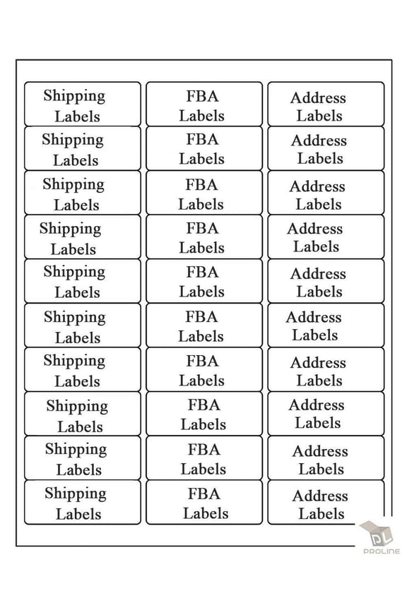 50 Sheets 1500 Labels FBA 1 x 2 5/8 Address Mailing Labels 30 UP 1 x 2.625