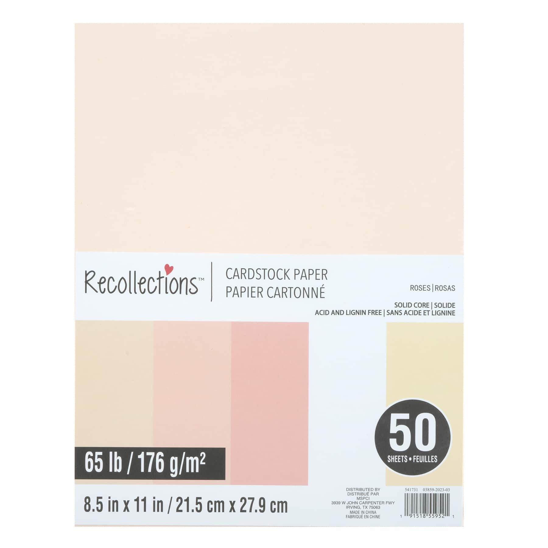 50 Sheets (600 total) Roses 8.5" x 11" Cardstock Paper by Recollections