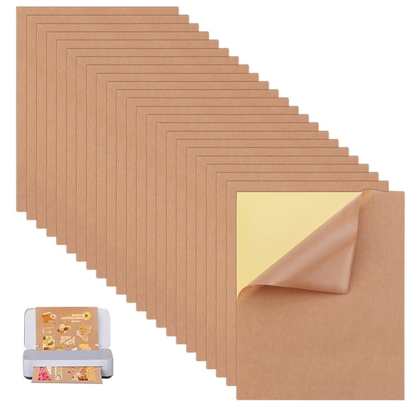 50 Sheets A3 Size BurlyWood Kraft Label Stickers 16.5x11.7 inch Inkjet Printer Full Sheets Sticky Printable Sticker LabelsDIY