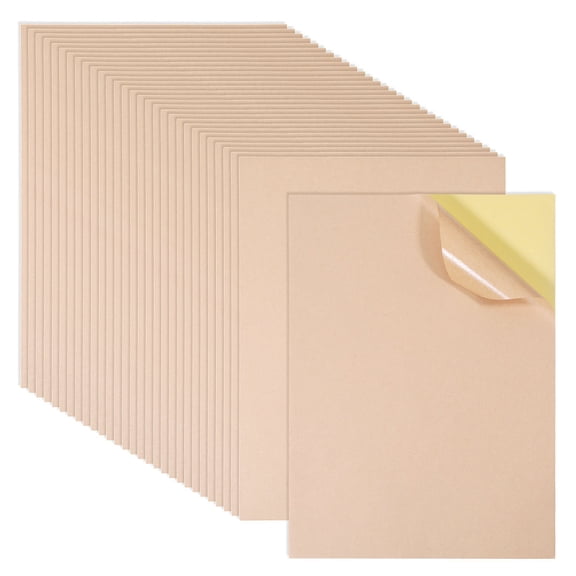 50 Sheets A4 Blanched Almond Kraft Printable Sticker Paper Self Adhesive Full Sheet Sticker Paper Labels